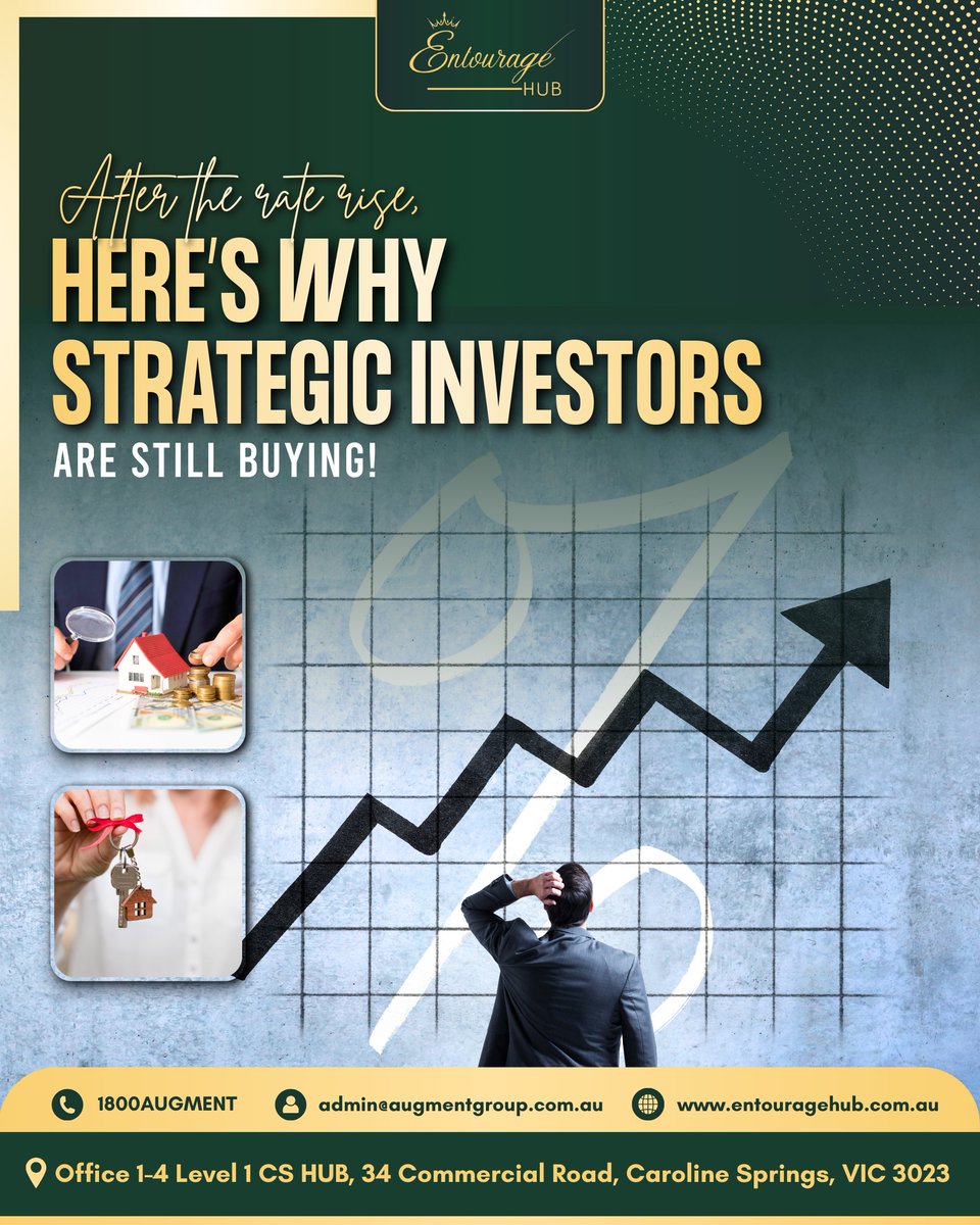 After the rate rise… here’s why strategic investors are STILL buying 📷📷
Interest rates may move — but smart investors move with strategy.

With Entourage Hub.
📷 1800 AUGMENT
📷 entouragehub.com.au
#EntourageHub #StrategicInvesting #PropertyInvesting #AustralianProperty