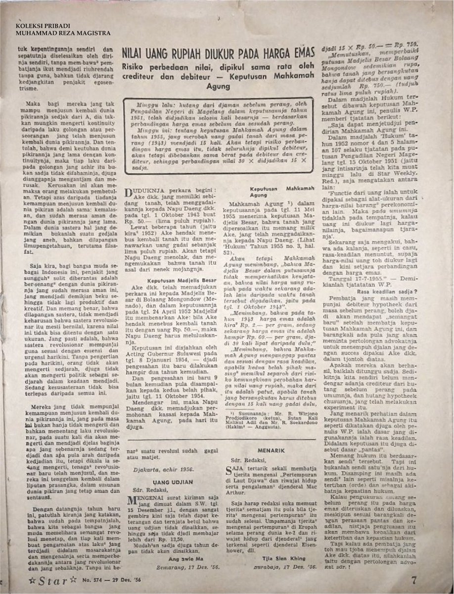 dallaballer's tweet photo. "Kearah Sastera Revolusioner" oleh Pramoedya Ananta Toer, diterbitkan di Koran Star Weekly edisi 22 Desember 1956.

Bagi Pram, sastra adalah perpanjangan cerminan politik, menjadi medium pergolakan yang juga ikut mendorong perubahan. Pengarang adalah insinyur jiwa bangsanya. https://t.co/2XWT5mL6EP