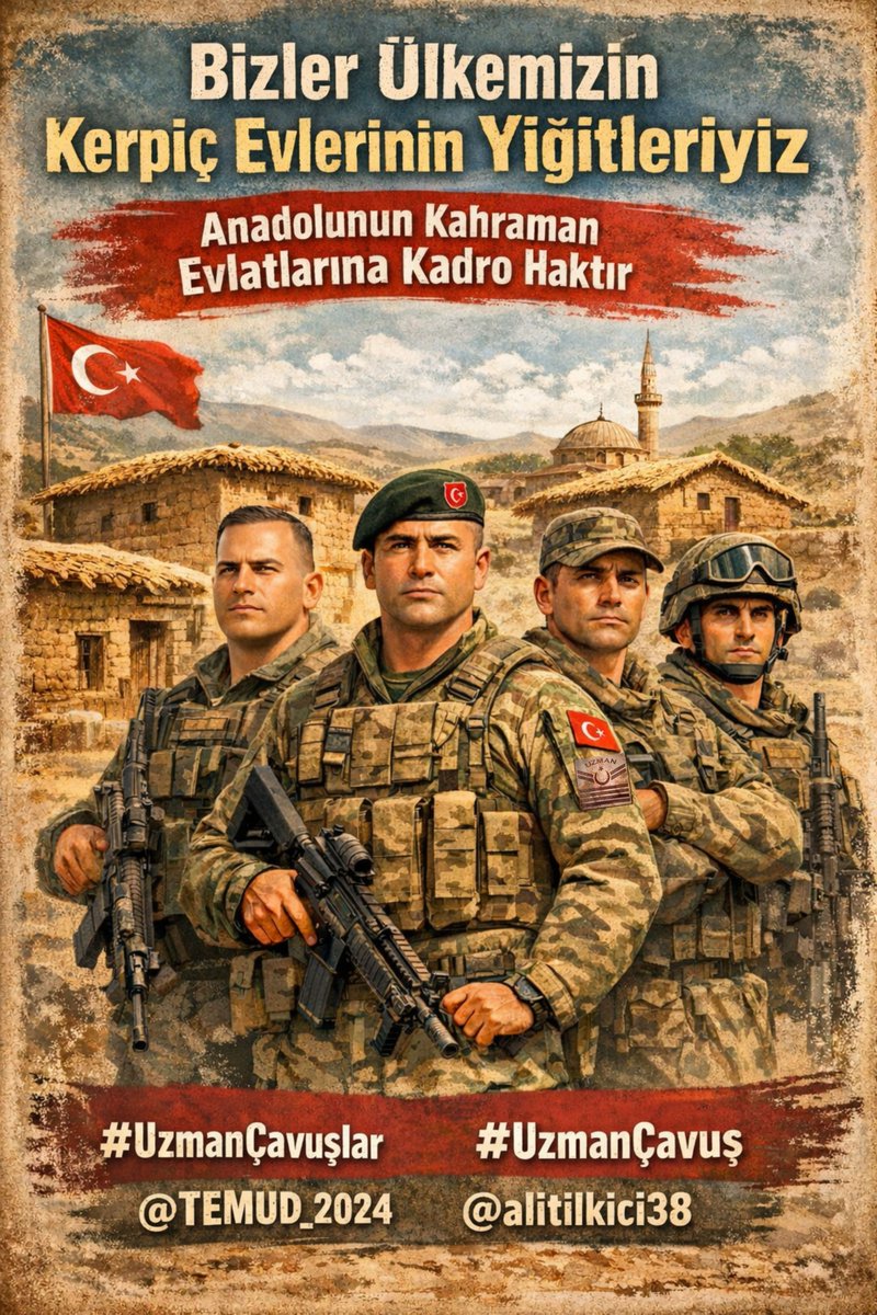 Berafiliz1Bera's tweet photo. Uzman Çavuşlar
40 yıldır,
Aynı mevzide tek yumruk durduk,
Aynı safta tek vücut bulduk,
Aynı sofrada tabağa tek kaşık çaldık,
Hep beraberdik,
Hep birlikte çarpıştık,
Hep kardeştik,
Hep aynıydık,
Haklarda neden ayrıyız,

#UzmanÇavuş
@alitilkici38
@TEMUD_2024 #UzmanÇavuşlar https://t.co/MQJ4MWmPMU
