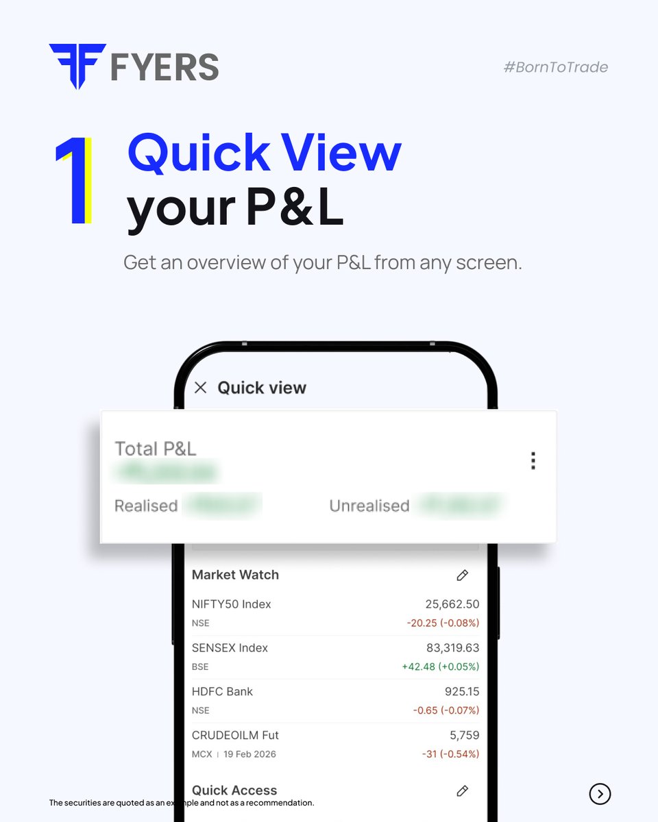 fyers1's tweet photo. Introducing Quick View on FYERS
Get instant access to your top trading tools with double-finger touch.

#quickview #fyers https://t.co/pafCYyGriR