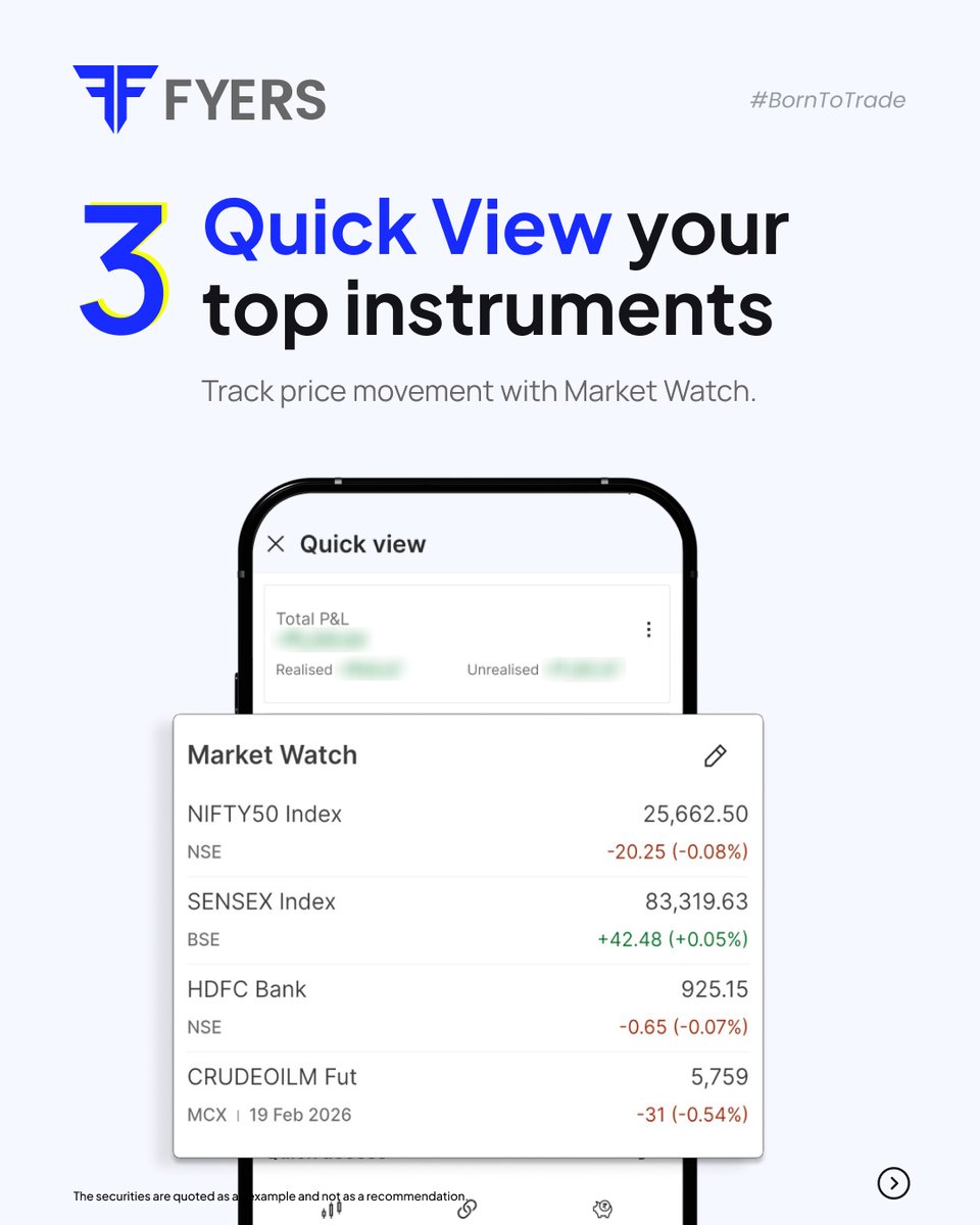 fyers1's tweet photo. Introducing Quick View on FYERS
Get instant access to your top trading tools with double-finger touch.

#quickview #fyers https://t.co/pafCYyGriR