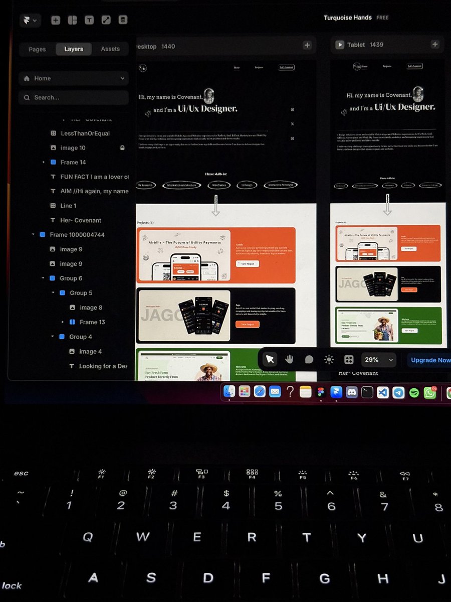 Covey_designs_'s tweet photo. It’s a great Monday morning to post your work.

Hi, I’m Covey and I’m a Ui/Ux Designer.

Today I’m working on my Portfolio on Framer. And as someone new to Framer it’s a lot, but with time, I shall master it.😤

What are you working on today? https://t.co/NeDGr0df8U