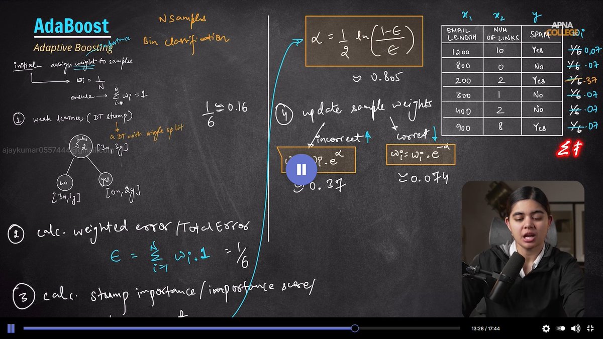 AjayKumar_0205's tweet photo. 🚀 Diving deeper into Boosting in Supervised ML
Working with AdaBoost (intuition + code), XGBoost, and understanding homogeneous vs heterogeneous ensembles.
Learning how weak models become strong together 🧠📈
#ShradhaKhapra_ #ApnaCollegeX #AIML #MachineLearning #LearningInPublic https://t.co/2rhb3up3Sp