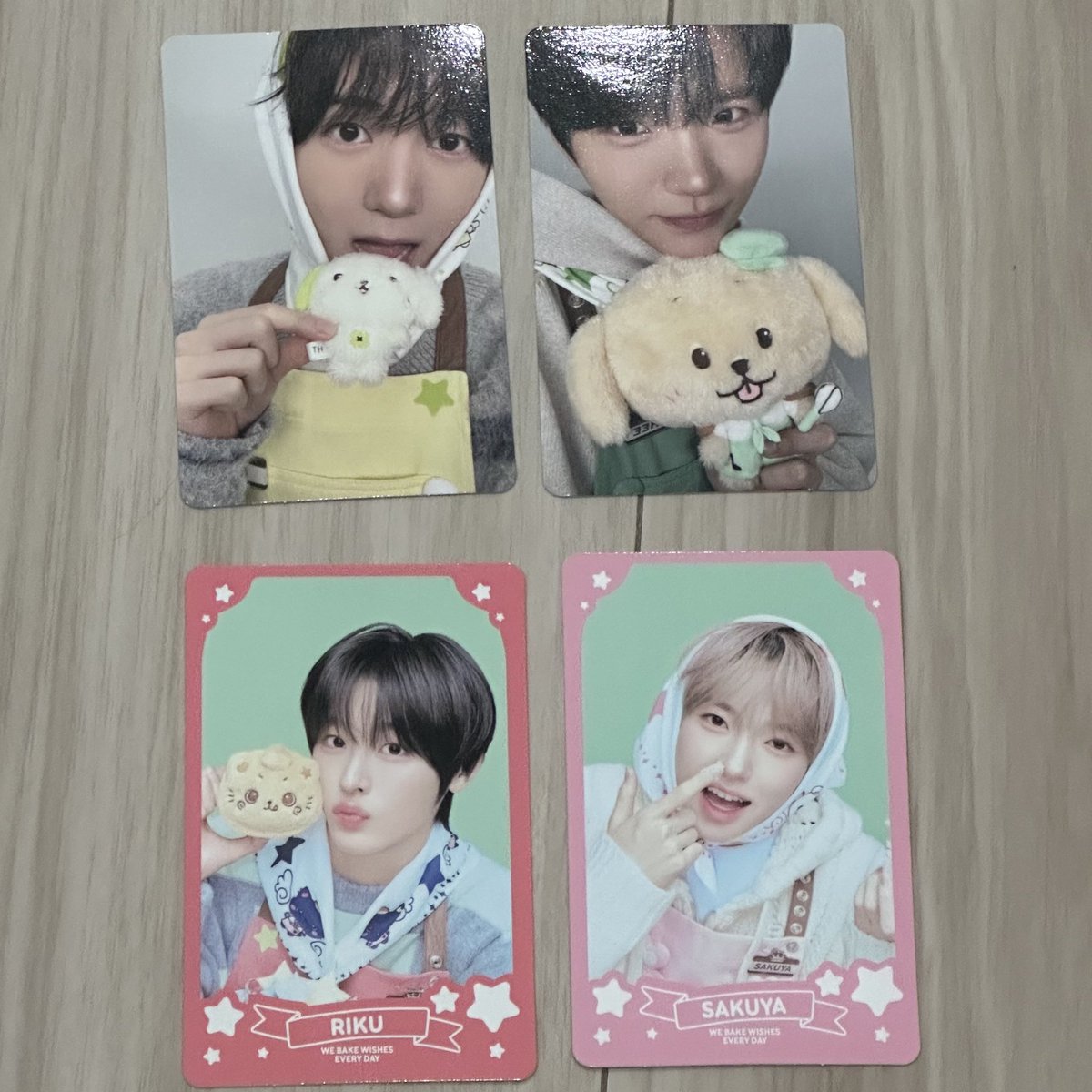 zuttosion's tweet photo. NCT WISH WISH BAKERY ポップアップ トレカ MD 交換

譲 : リク、ジェヒ、サクヤ、リョウ

求 : シオン

郵送希望です。お気軽にお声がけください！(..◜︎◡︎◝︎..) https://t.co/bVdenvaF4K