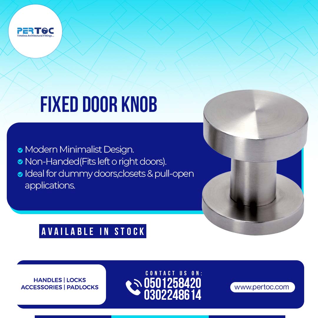 PertocLimited's tweet image. The Fixed Door Knob adds a clean, modern finish to closets and pull-open doors while ensuring lasting durability. Upgrade door hardware with confidence.#pertoc #paradisehulu #Canadians #jackhuges