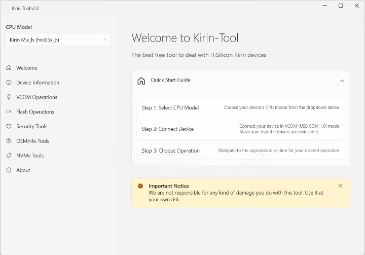 Kirin-Tool v2.2 For HiSilicon Kirin Devices

Tool Link: go.cyberslinks.com/r.php?id=SWUe66

* Supports many Kirin processors
* Simple and clean interface
* Useful for flashing and repair

#KirinTool #unlocktool #androidtool #gsmtool #samsungtool