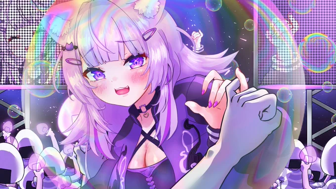 指切りしたら かかる魔法 きっとどこへだって行けるから #絵かゆ #猫又おかゆ生誕祭2026 生誕企画のオリ曲はリプから!