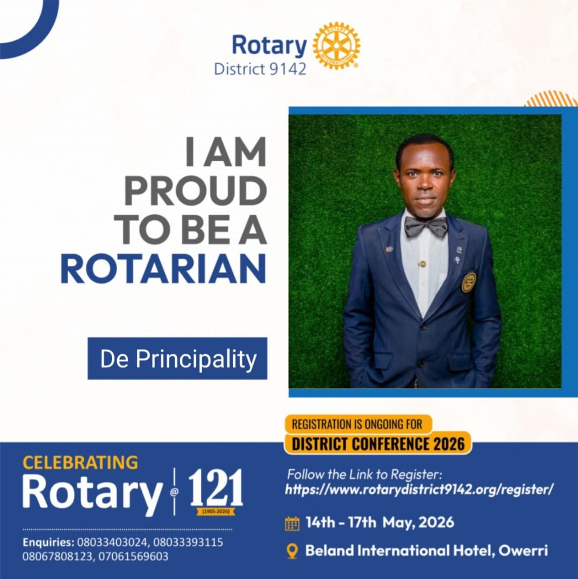 Georgeammy's tweet photo. @NewsRotary I am a proud Rotarian celebrating our impacts and legacies for 121 years! https://t.co/Bb6qktgIrs
