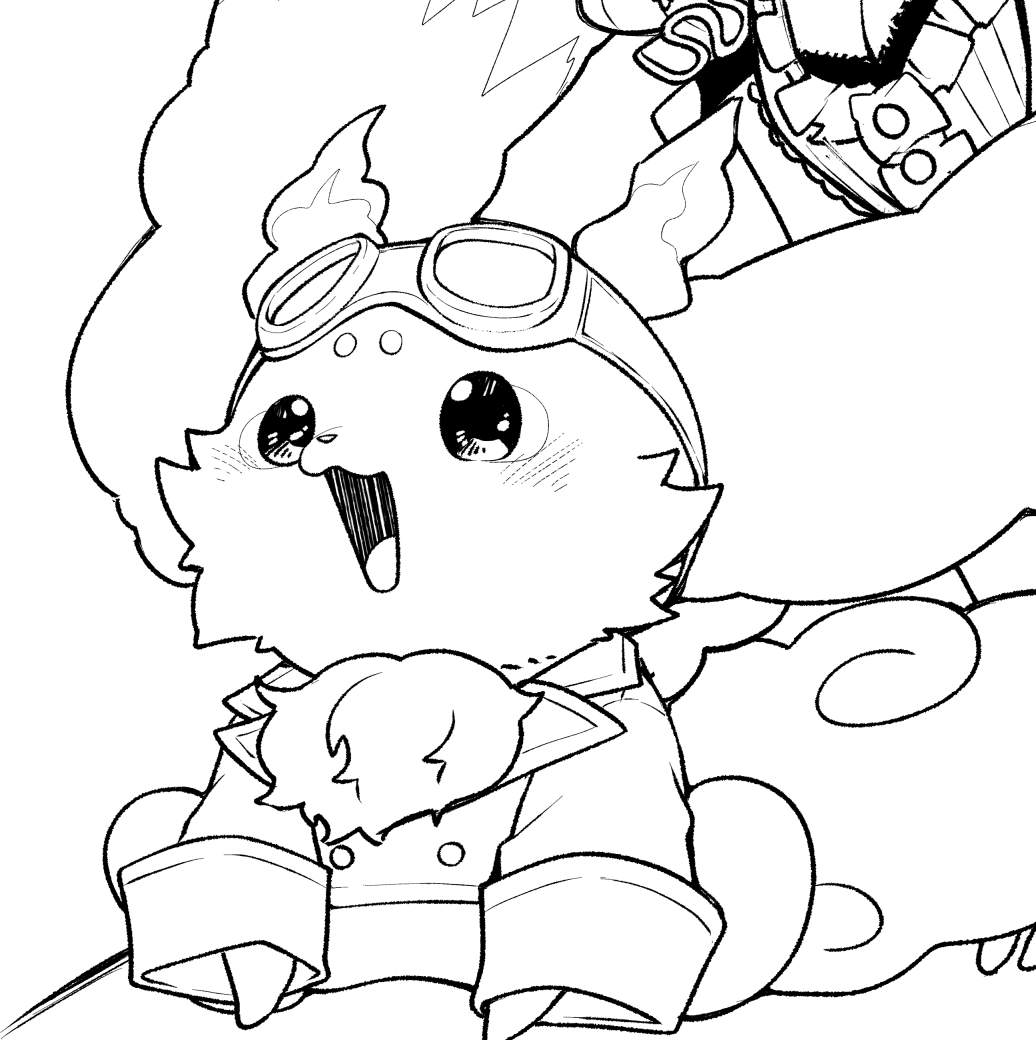 線画🥨🍚 