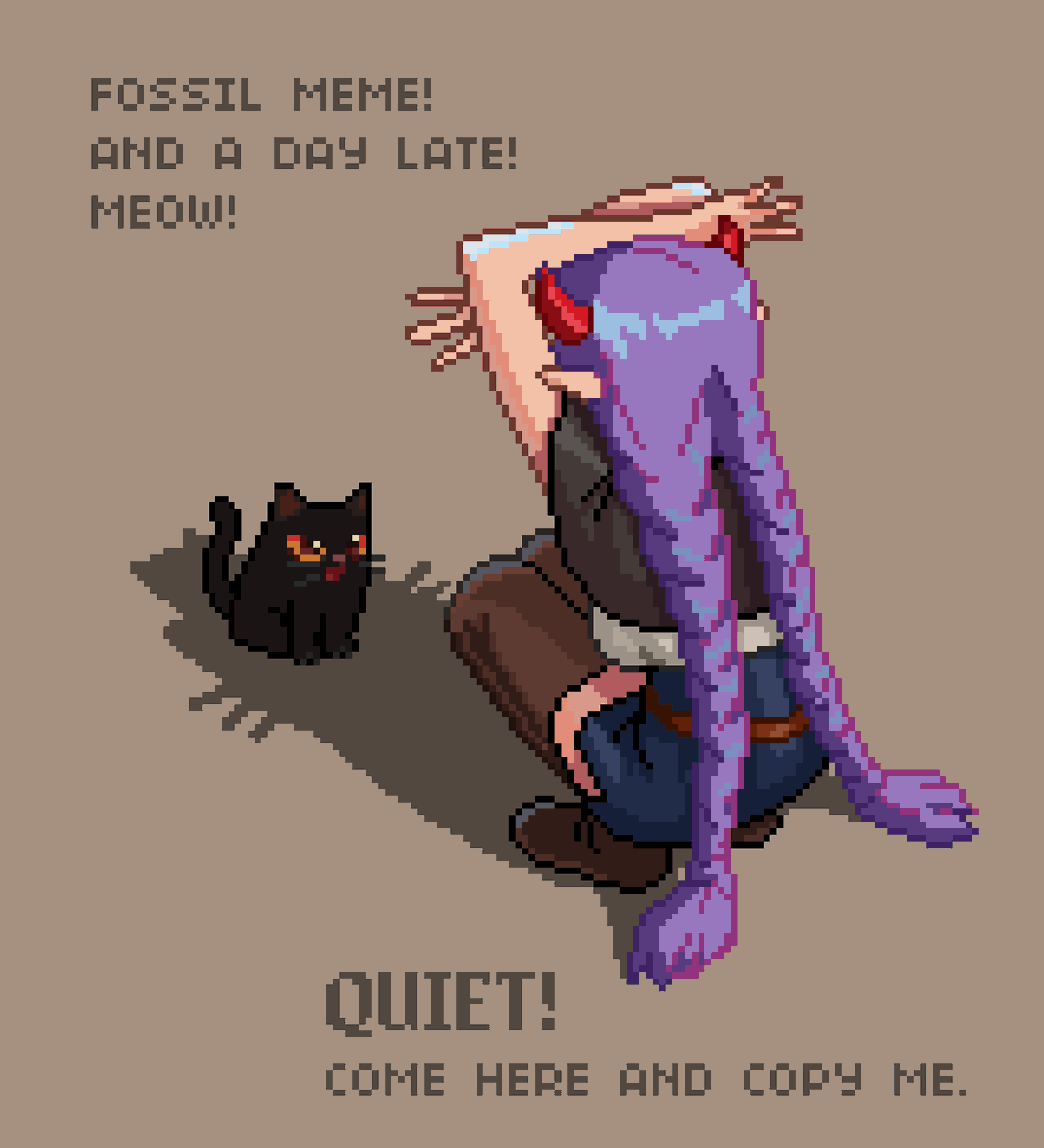 MugigoGames's tweet photo. A day late… but Lilith’s got something to show you. 😼 #猫の日 #indiegame #pixelart https://t.co/48RRy5Qtta