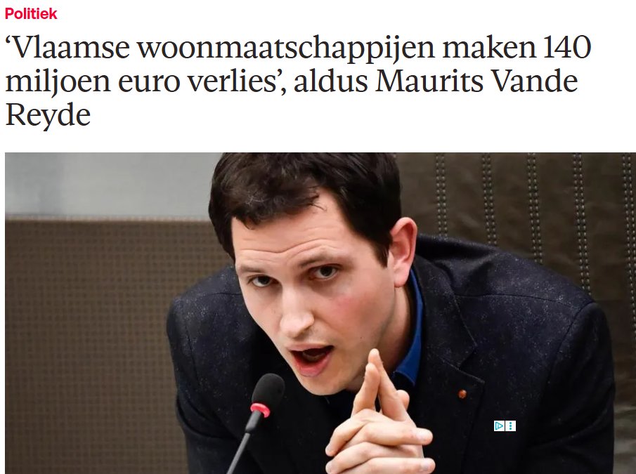 "Sociale" woonmaatschappijen maken gigantische verliezen. Vlaamse overheid dempt elk jaar de putten. Tegelijk hebben ze giga-reserven en een onwaarschijnlijk groot personeelsbestand. 

Op het terrein wordt er amper iets gerealiseerd. Middelen dienen vooral om de structuur zelf in