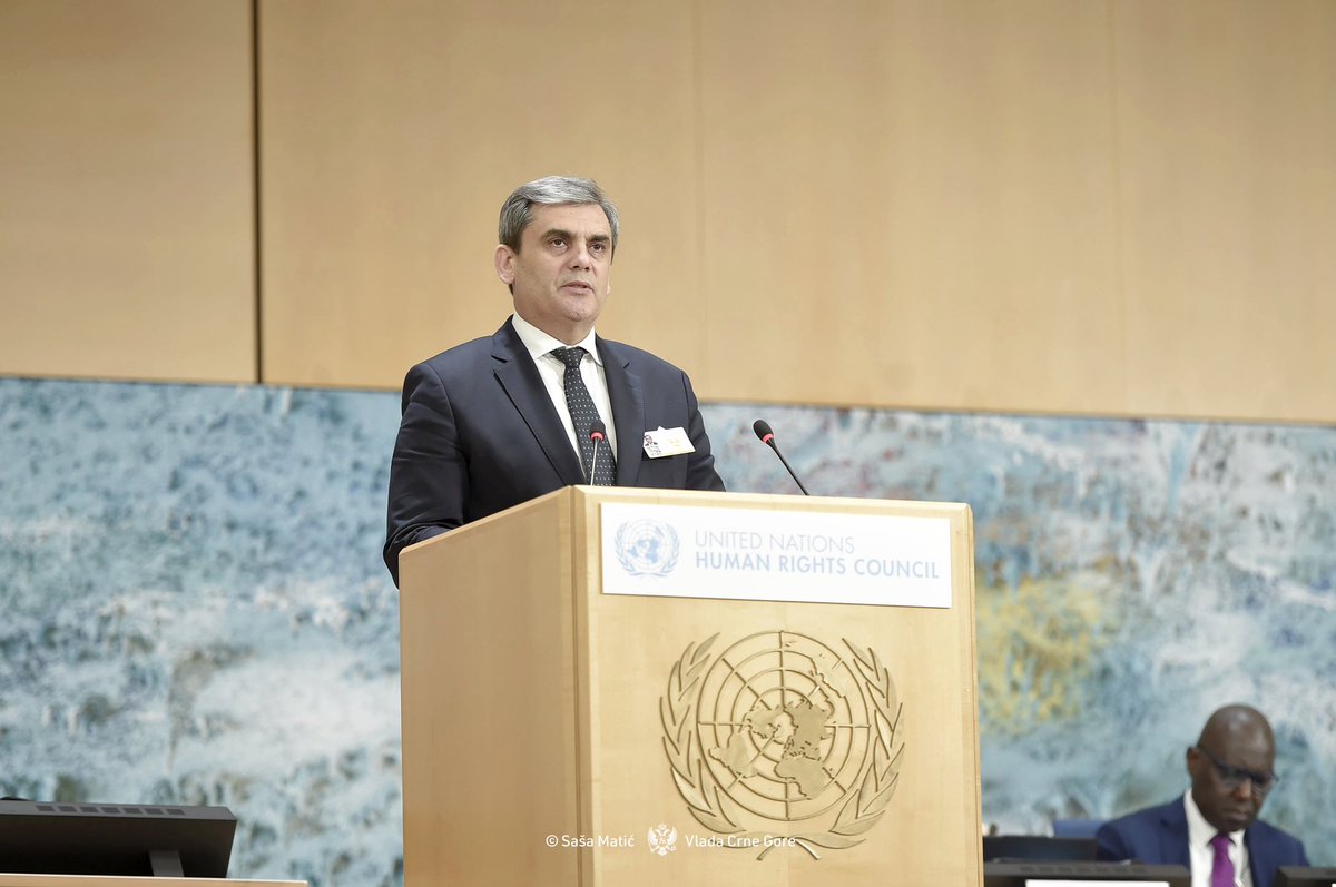 MFA_MNE's tweet image. 🇲🇪🇺🇳 At the High-Level Segment of the 61st session of the UN Human Rights Council @UN in #Geneva, DPM &amp;amp; FM Ibrahimović stressed that the principles of the UN Charter – sovereignty, territorial integrity and human rights – cannot be applied selectively.

He underlined that human