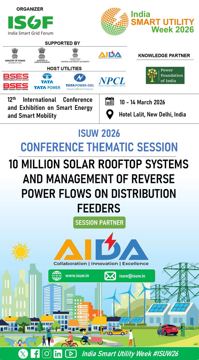 India Smart Utility Week - ISUW tweet media