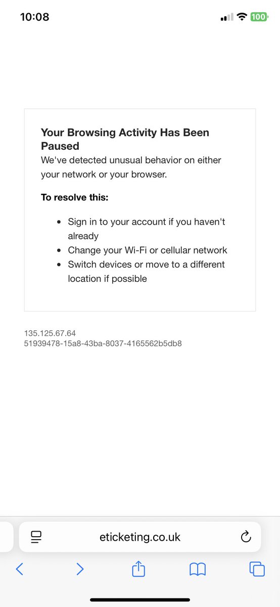 max17527's tweet photo. @Argyle 4 tickets in the basket then got this https://t.co/H4LpT20TcB