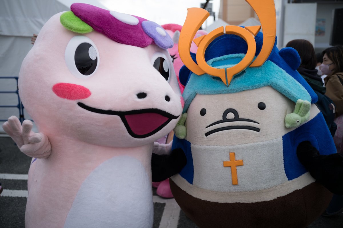堺にゆかりのある行長しゃんと。ウトまで来た甲斐がありました✨ #ご当地キャラinうと冬の陣