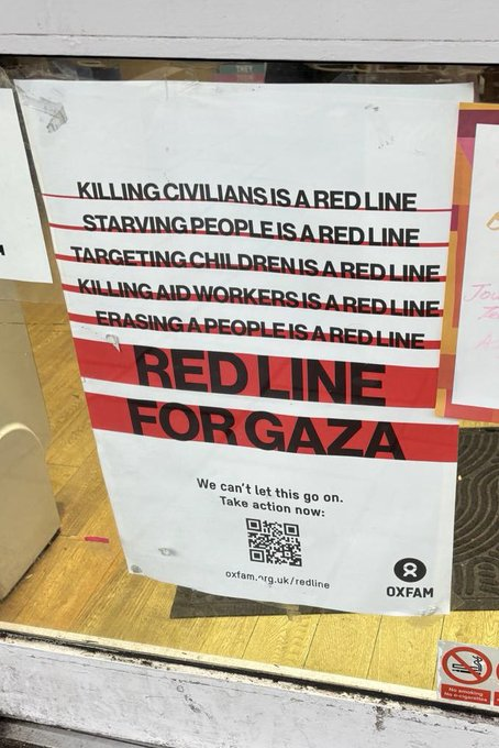 OwenPaintbrush's tweet photo. If you think this Oxfam poster is "antisemitic" and offensive to Jews, that says more about you than it says about the poster. https://t.co/T4OTgpdNPM