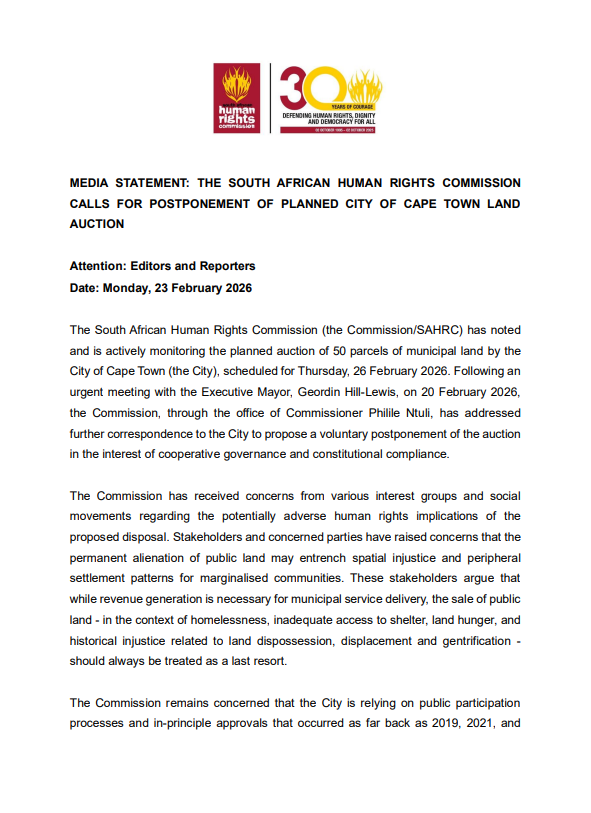 SAHRCommission tweet media