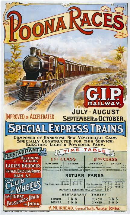Vande Bharat this, Vande Bharat that.
RRTS this, RRTS that.

And we have to pretend that trains like Poona Races did not exist 100 years ago.

These trains used to cross 200 km in 3.5 hours. Had restaurant, lounge, salon, smoking room, and private baths.

As there were few good