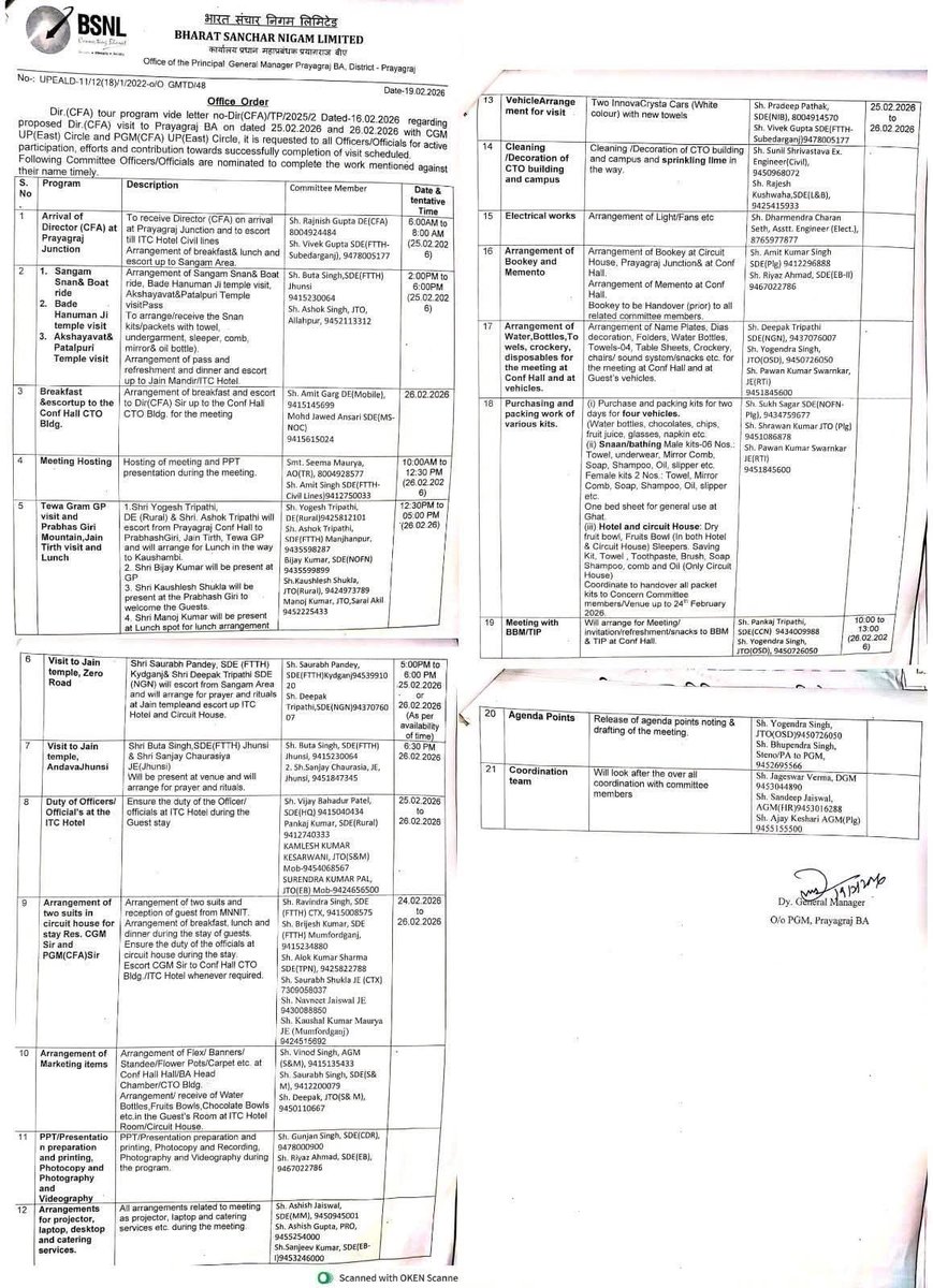 Top BSNL official visit to Prayagraj: 50 junior officials tasked to ensure everything from luxury to bare essentials - even underwear

Travel itinerary of a top BSNL employee's trip to Prayagraj gives a sneak peek into how this public sector telecom company went to the dogs. More