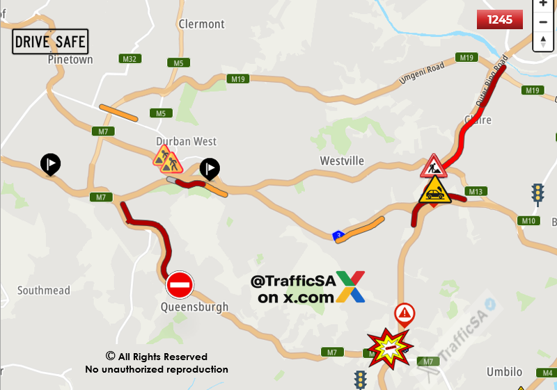 TrafficSA's tweet photo. Durban - Live View: M7 East (Update): #TankerCrash
ROAD CLOSED at Northdene https://t.co/SDY8T6bXa8
