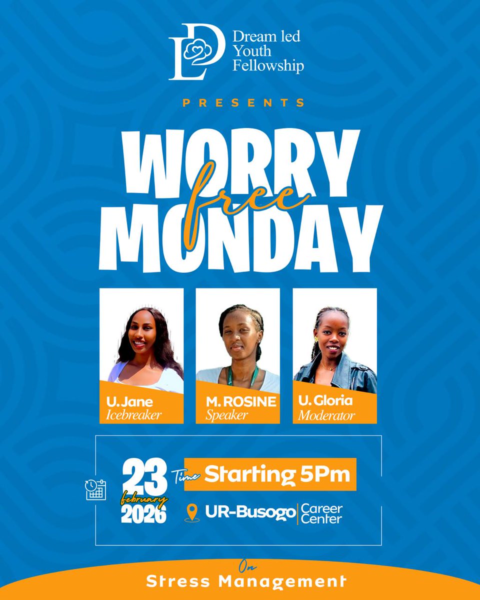 Dream_LedYF's tweet photo. 🧠 Stressed? Overwhelmed? Need a breather? We’ve got you covered! Join us for Worry Munday — an interactive session on Stress Management.
Come unwind, connect, and learn how to manage stress like a pro. See you there!

#StressManagement #MentalHealthMatters #YouthEvent https://t.co/JqhiBovWT6
