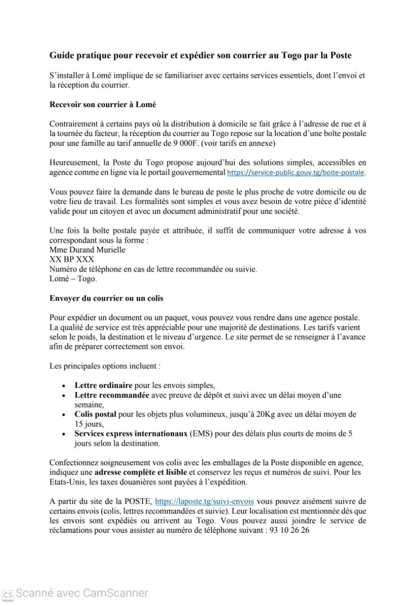 SOCIETE DES POSTES DU TOGO tweet media