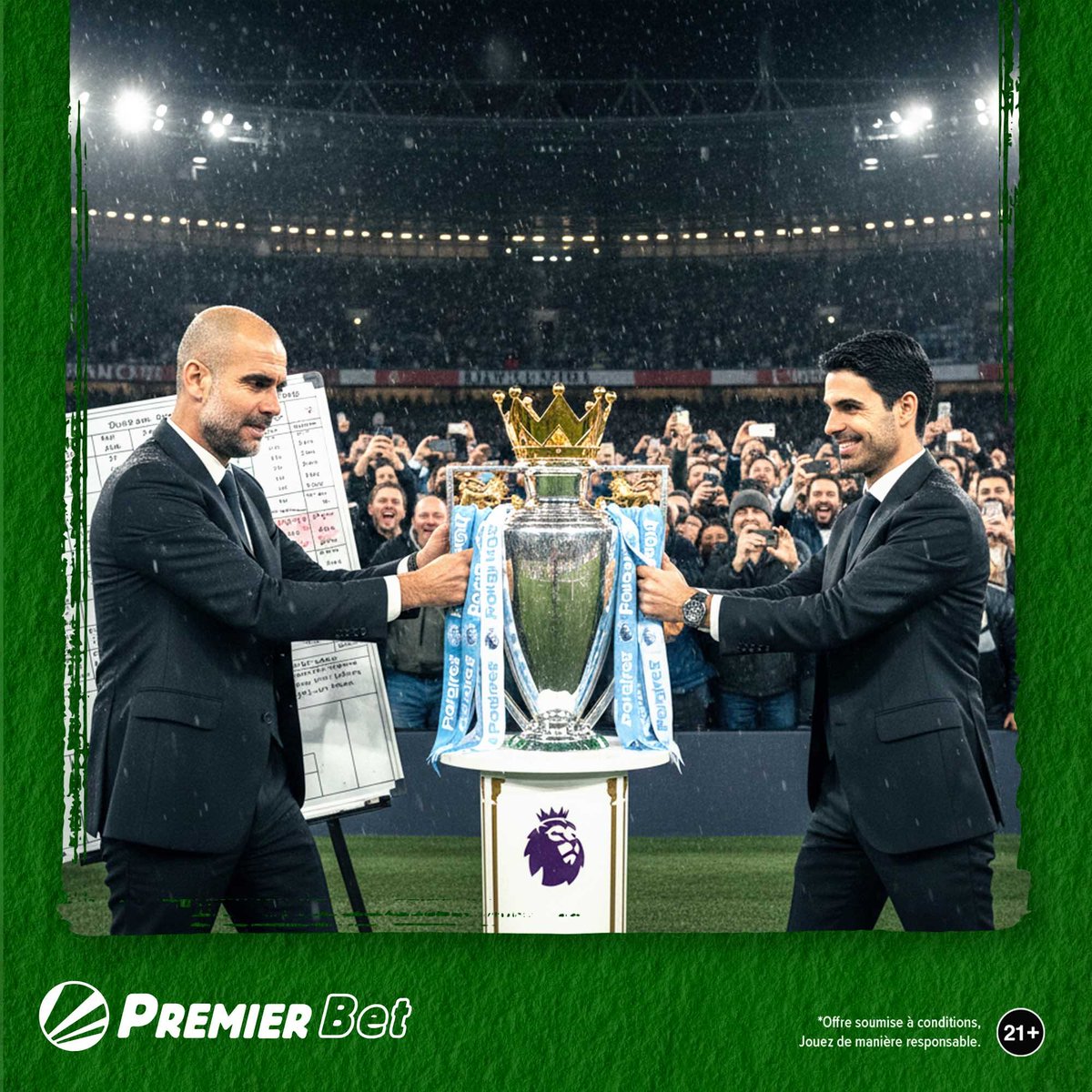 PremierBetCM's tweet image. 🏆 La course au titre est lancée en Premier League. 

𝐌𝐢𝐤𝐞𝐥 𝐀𝐫𝐭𝐞𝐭𝐚 veut écrire l’histoire.
𝐏𝐞𝐩 𝐆𝐮𝐚𝐫𝐝𝐢𝐨𝐥𝐚 veut encore régner.

👀 Selon toi… qui va craquer en premier ? 

#PremierLeague  #PremierBetCM