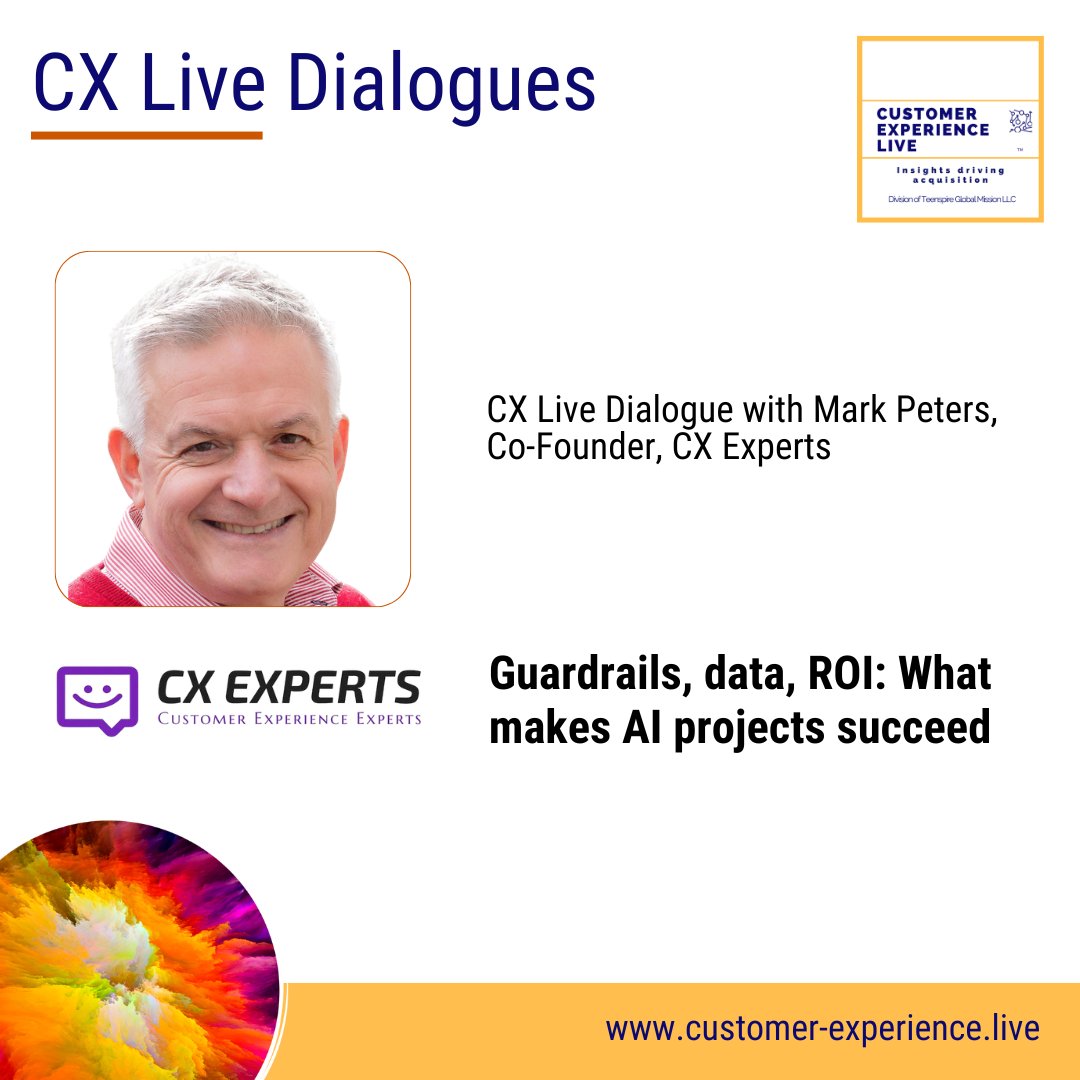 CXLiveTweets's tweet image. We recently spoke with Mark Peters, Co-Founder, CX Experts, to explore what truly makes AI projects succeed in customer experience – beyond the hype.

Watch the full interview here: customer-experience.live/dialogues

#CXLive #TheExperienceShow #CXLiveTweets #CXExperts