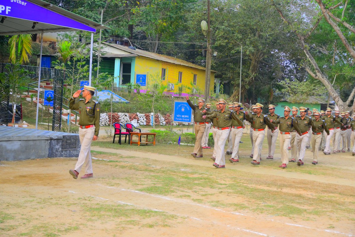 Today Monday parade marching practiced by 147 Bn Kashipur, Silchar, Assam.All officers and jawans participated  with well disciplined and enthusiastically to upgrade moral .