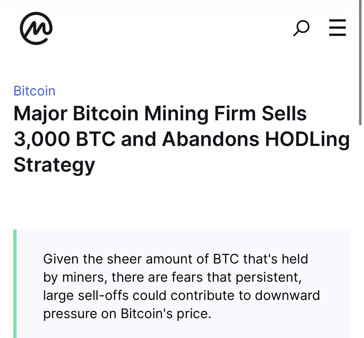 One by one, all Bitcoin treasury companies will either willingly dump ...