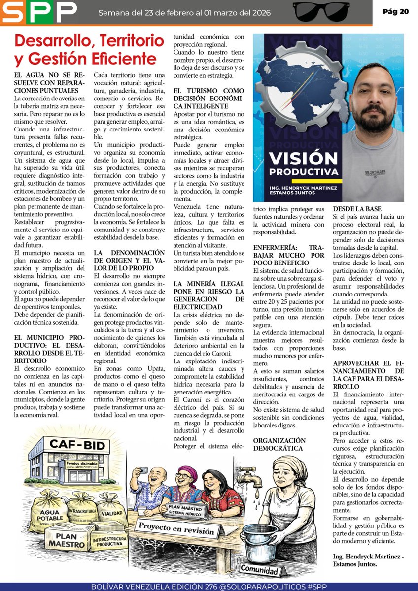 Excelente y bendecida semana para todos, comparto con ustedes la la edición de nuestra columna Visión Productiva publicada en el semanario <a href="/sppoliticos/">Solo Para Políticos</a>