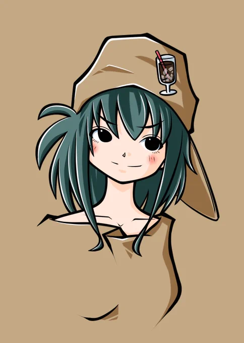 今日はアイスコーヒーでも 良かったねぇ #一次創作 #イラスト