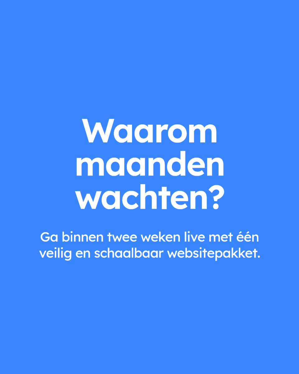 Waarom maanden besteden aan losse tools als een geïntegreerd websitepakket je binnen twee weken online helpt? Alles-in-één, veilig, schaalbaar en klaar voor snelle groei. Wil jij ook zo snel live gaan met jouw website?