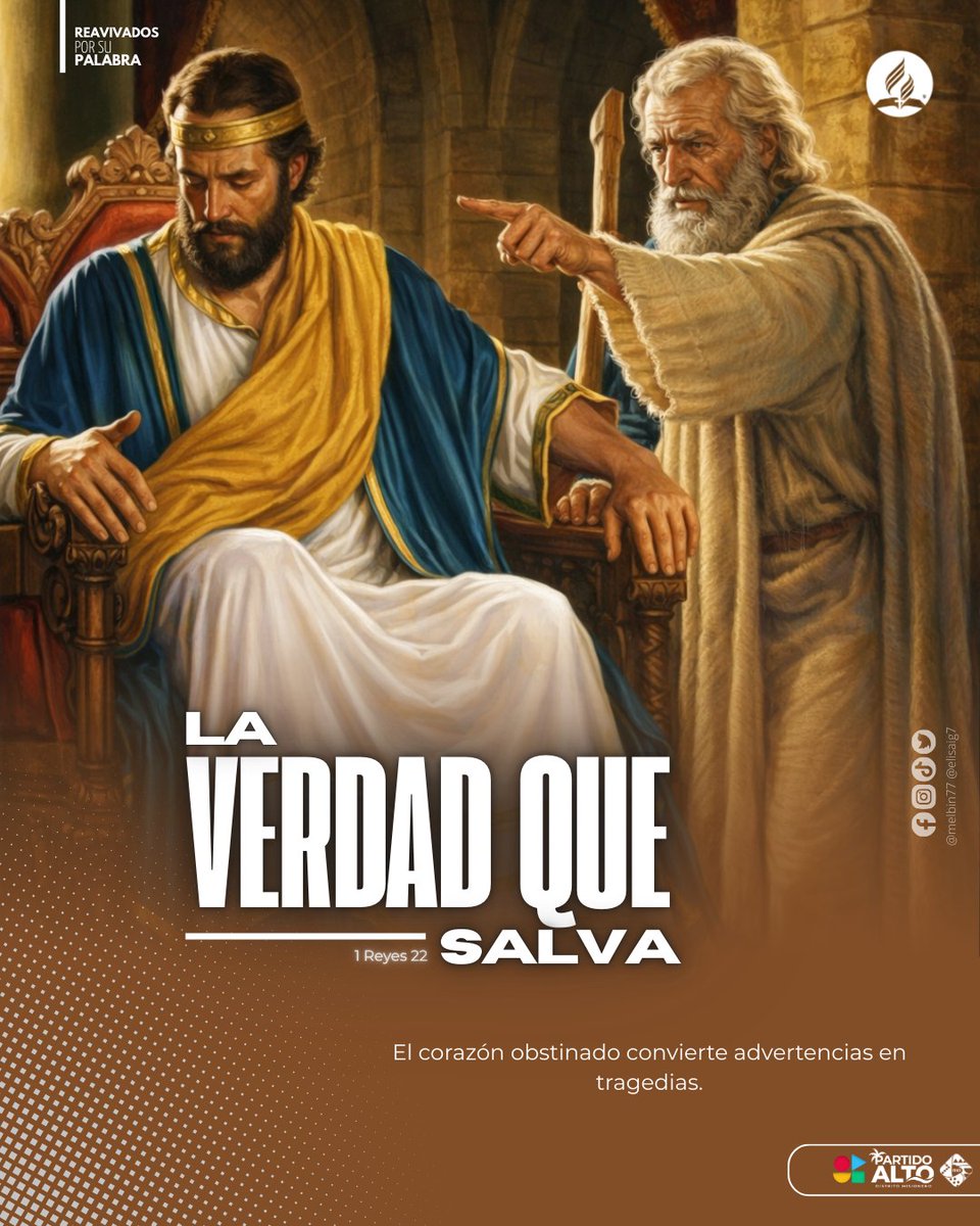 No busques profetas que confirmen tu deseo, busca a Dios que corrija tu camino. #HazloReal

#1Reyes22
#PrimeroDios #rpsp #rbhw #ÉnfasisEspirituales