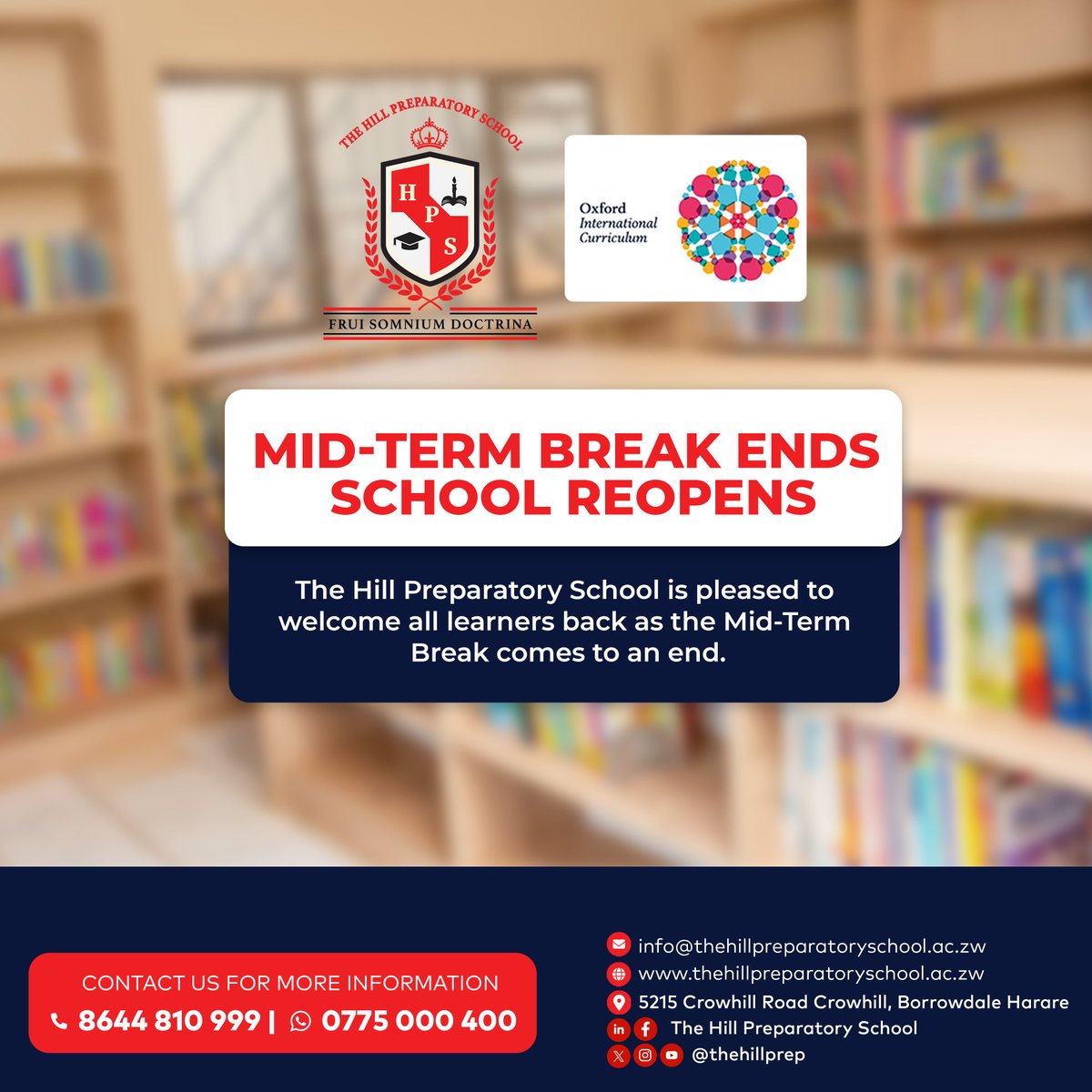 thehillprep's tweet image. The Hill Preparatory School is pleased to welcome all learners back as the Mid-Term Break comes to an end.

We look forward to a productive and successful second half of the term ahead!

#TheHillPreparatorySchool #MidTermBreak #WelcomeBack #SecondHalfOfTerm #PrepSchoolLife