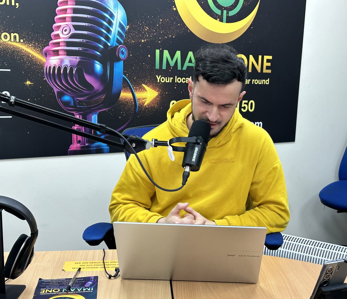 📖✨ LIVE IN THE STUDIO RIGHT NOW ✨📖

Honoured to have <a href="/elteachar/">@elteachar</a> in studio today, having driven all the way from London to bring you a powerful live episode of - Talking the Holy Qur’an with Elteachar

🎧 Tune in on DAB Radio
📺 Or watch the LIVE stream on Facebook &amp; YouTube