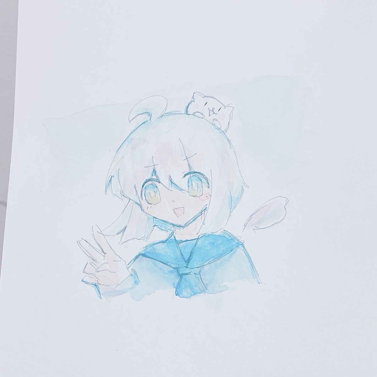 アナログ絵に挑戦したくて水彩絵の具を買ってきたぜ
超難しかった