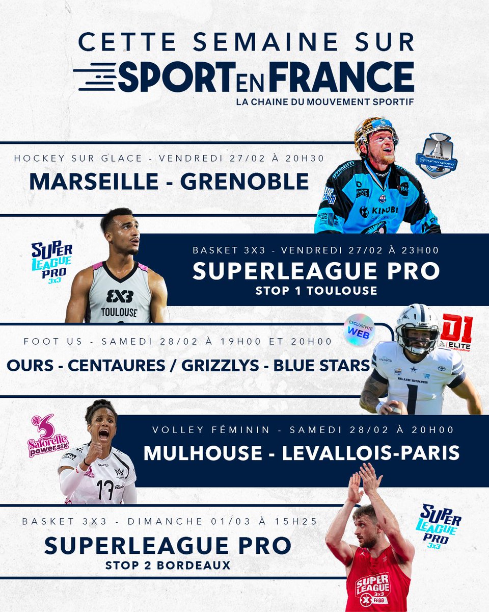 Bonne semaine sur #LaChainedeTousLesSports 🤗