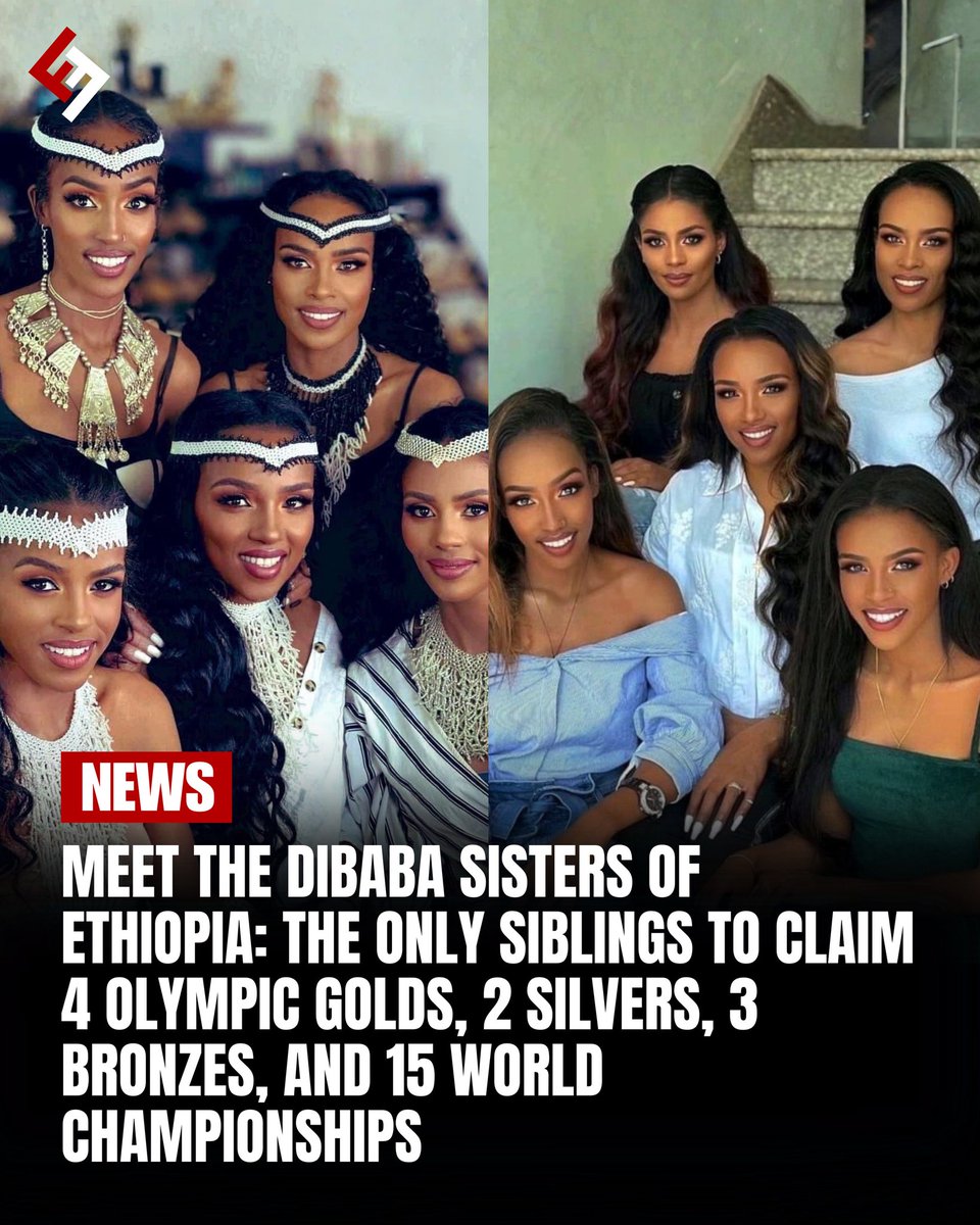 AfricanHub_'s tweet photo. Meet the Dibaba sisters from Ethiopia a family that isn’t just running, they’re rewriting history. Tirunesh, Genzebe, Ejegayehu, Anna, and Melat have turned their talent and relentless work ethic into a record-breaking legacy, amassing an extraordinary collection of Olympic and World titles. No other family in the world boasts five women performing at this level.

Inspired by their trailblazing cousin Derartu Tulu, the sisters rose from humble beginnings to global stardom. Together, they’ve claimed 4 Olympic golds, 2 silvers, 3 bronzes, and 15 World Championship titles, driven by grueling training, fierce ambition, and unbreakable sisterhood.

Beyond the medals, their story is about transforming pressure into power, breaking barriers, and inspiring the next generation of dreamers. The Dibaba dynasty proves that greatness can truly run in the blood, leaving the world watching in awe.