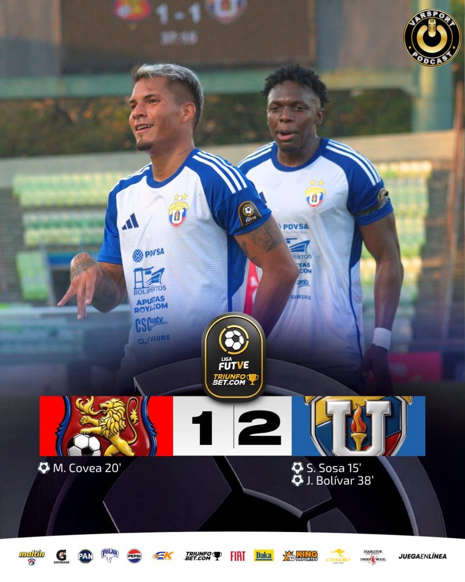 #LigaFUTVE #TorneoApertura2026 Jornada 4

Portuguesa remonta y empata ante Trujillanos 

UCV sigue en ritmo arrollador le ganó a Caracas para continuar líder del torneo