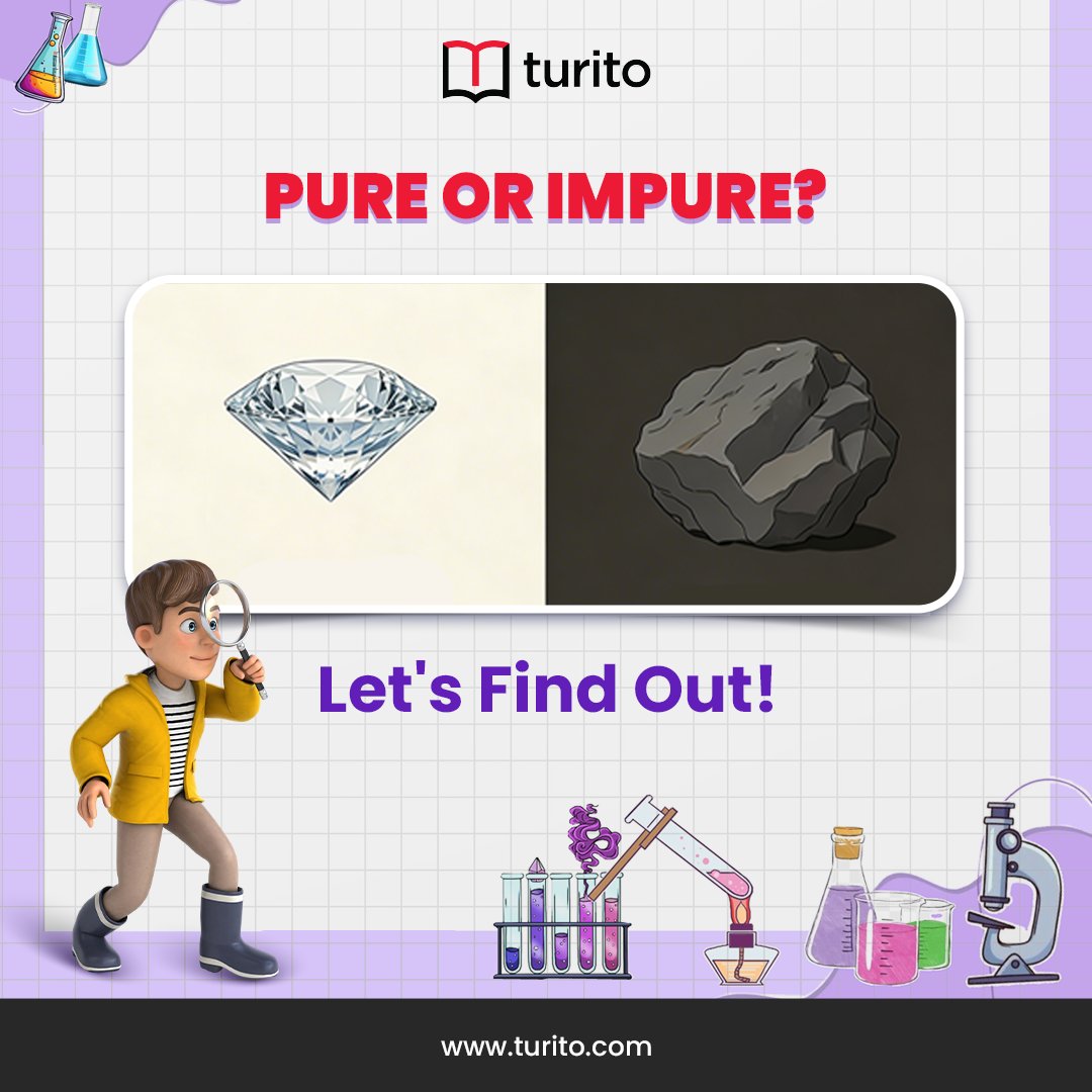 turitoaus's tweet photo. Pure or Impure? Know the difference! ✨ Class 9 Chemistry made relatable with examples from YOUR kitchen! This is so easy! 🎯

👉 Link https://t.co/uKhXMxIYe3

Is milk pure or impure? Comment your answer! 🥛

#TuritoLearning #PureSubstances #Chemistry #ChemistryBasics https://t.co/BTrbykqXfW