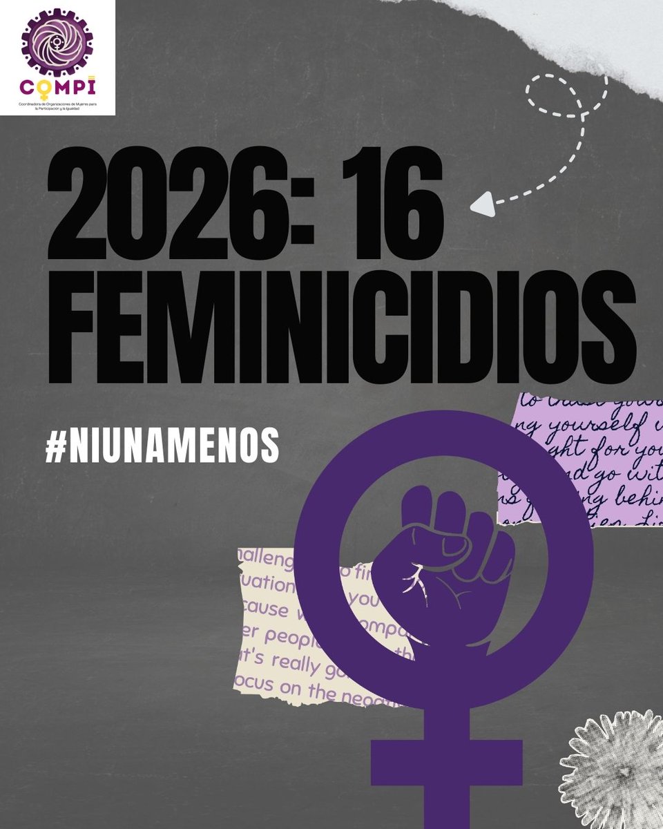 CoordinaCOMPI's tweet image. En 6 días: 6 hombres han asesinado a 4 mujeres y 2 menores, herido de gravedad a 3 mujeres y dejado huérfanos a 5 menores.
En 2026 ya son 16 mujeres asesinadas.
¿Qué MÁS tiene que pasar para que el terrorismo machista sea prioridad?
#NiUnaMenos #TerrorismoMachista #COMPI