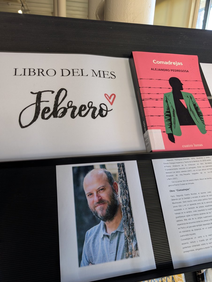 "Comadrejas" de Alejandro Pedregosa <a href="/AlejandroPedreg/">Alejandro Pedregosa</a> es nuestro libro del mes de febrero. Un canto a la memoria de quienes sufrieron escarnio, tortura y muerte por AMAR ❤️📚
