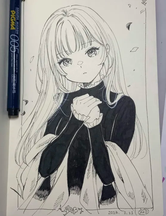 1日1絵 #アナログイラスト