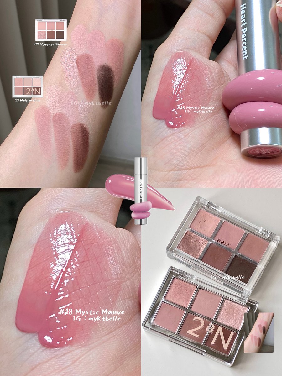 นี่มันเนื้อครู่วววววววววว แกะลิปทิ้นท์รุ่นโปรด สีใหม่ของ Heart Percent ถึงขั้นต้องขุดโพสนี้ขึ้นมา คู่ที่ใช่มากๆๆๆๆๆๆๆ สีแบบ ชมพูตุ่ม Mauve ๆ มันใช่ !!!! เบอร์ 18 Mystic Mauve เลย สีนี้เลยยยย จดดดดเท่านั้นนน