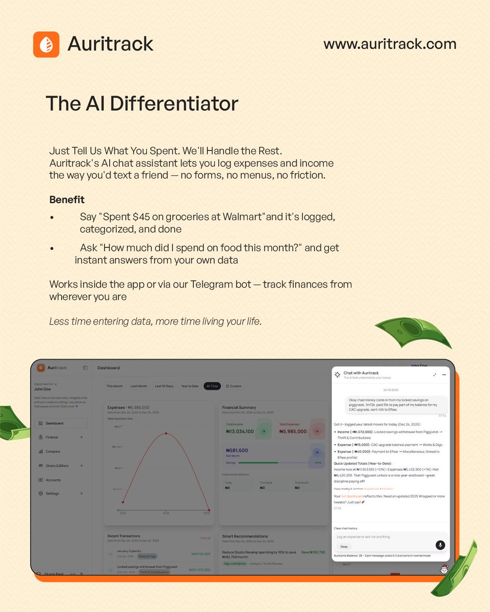 Auritrack - AI-powered expense tracker tweet media