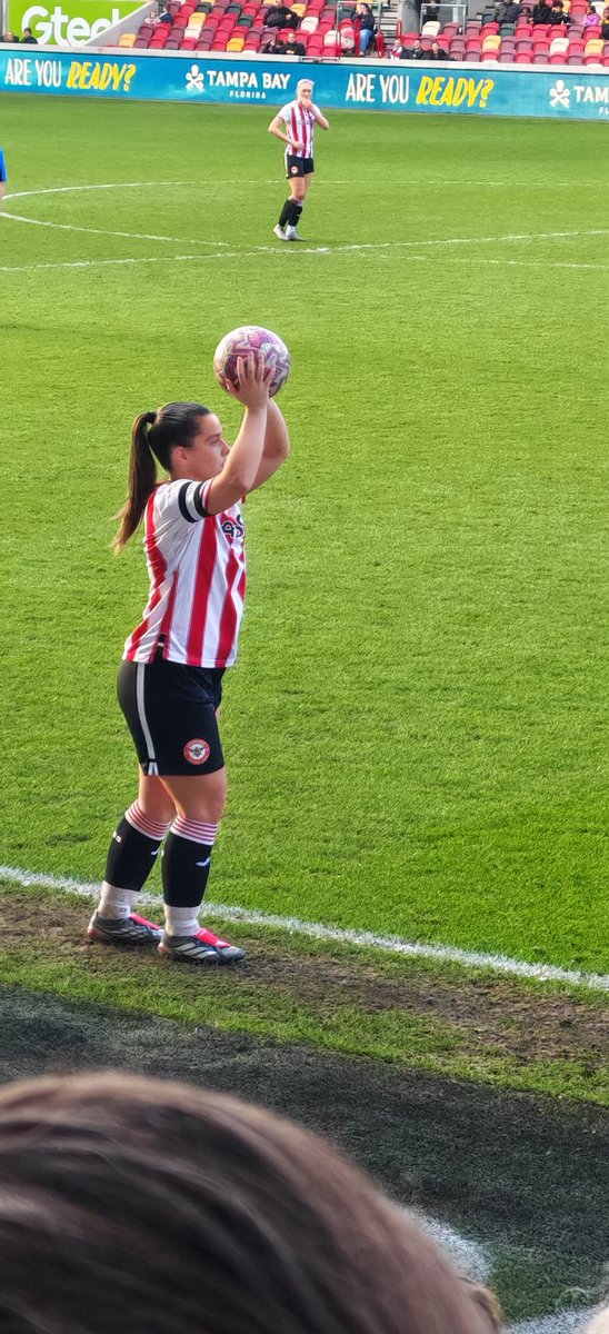 Atko80's tweet photo. @BrentfordFCW Unfortunately lost but my daughter got to see her favourite player on the pitch (Maddie) https://t.co/qfB69p1xmm