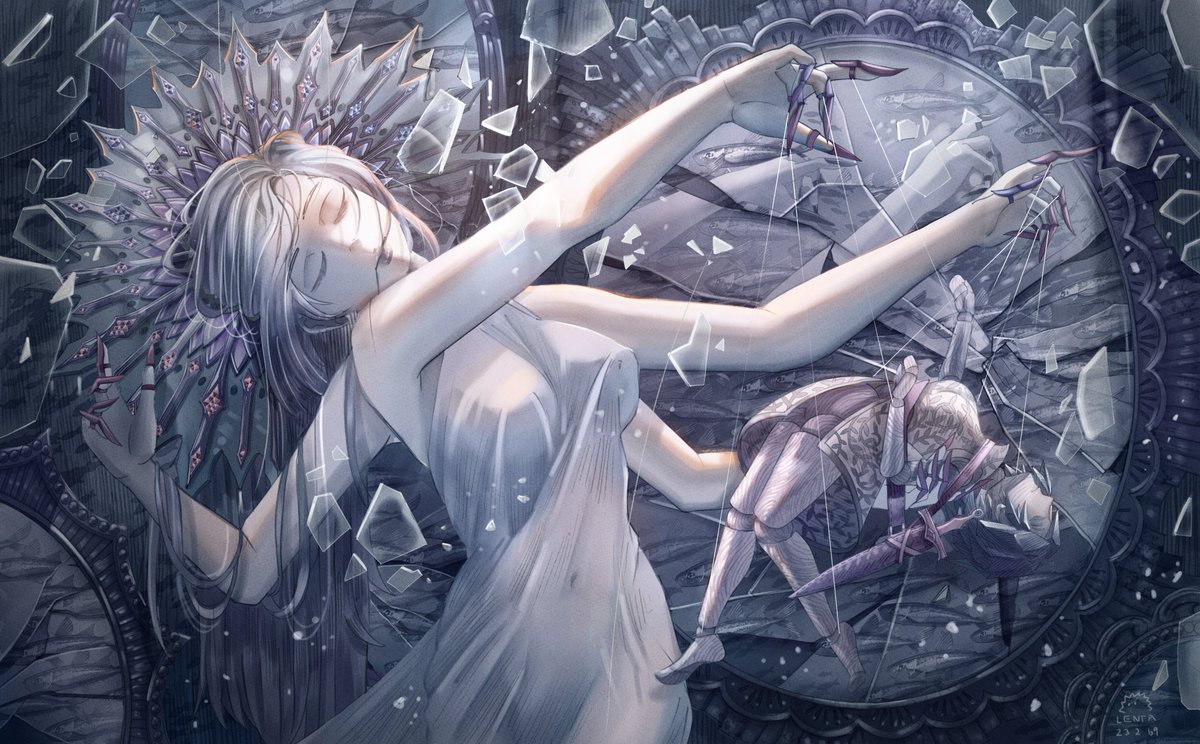 Carybdea of The Pale Moon 
คารีบเดียแห่งจันทร์สีซีด 
#illustration #イラスト #Lenta_art 
#สายผลิต #ชุมชนนักวาด