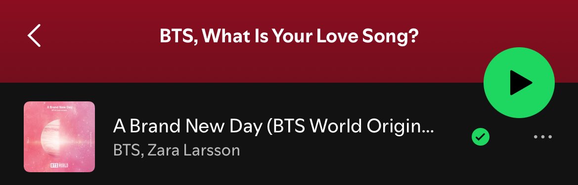 you’re telling me??? bts personally curated this playlist??? and willingly added??? a brand new day??? as their love song??? as in they remember her??? as in they consciously chose her??? as in they physically pressed add on purpose??? as in im not okay???