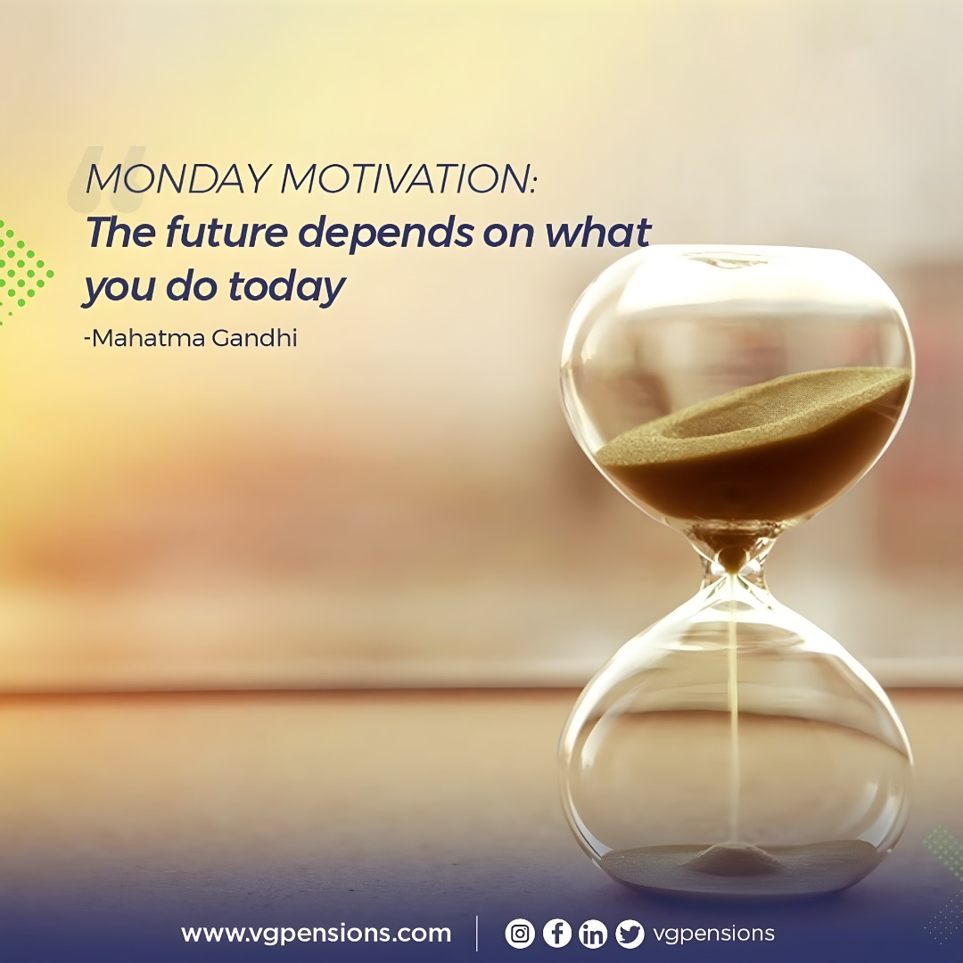 vgpensions1's tweet image. Don’t just dream about a secure future—plan for it. Every step you take today lays a solid brick in the foundation of your tomorrow.

Happy Monday! Let's get to work.

#VGPensions #MondayMood #FinancialFreedom #RetirementGoals #StartToday